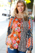 Load image into Gallery viewer, Make it Happen Rust/Taupe Patchwork Color Block Top