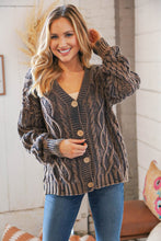 Load image into Gallery viewer, Brunette Bold &amp; Classy Cable Knit Crop Cardigan