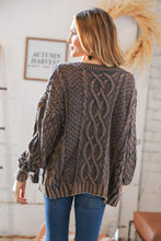 Load image into Gallery viewer, Brunette Bold &amp; Classy Cable Knit Crop Cardigan