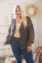 Load image into Gallery viewer, Brunette Bold &amp; Classy Cable Knit Crop Cardigan