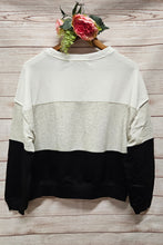 Load image into Gallery viewer, Light Grey Colorblock Pullover Sweatshirt