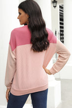 Load image into Gallery viewer, Pink Colorblock Ribbed Top