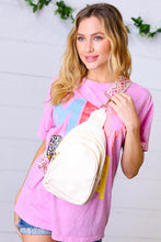 Load image into Gallery viewer, accessor One Size Fits All Cream Vegan Leather Designer Strap Lined Sling