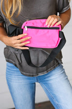 Load image into Gallery viewer, accessor One Size Fits All Hot Pink Nylon Zipper Buckle Belt Sling