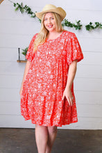 Load image into Gallery viewer, Coral Floral Button Down Midi Dress