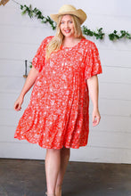 Load image into Gallery viewer, Coral Floral Button Down Midi Dress