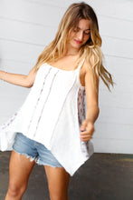 Load image into Gallery viewer, Cream &amp; Grey Color Block Leopard Outseam Sleeveless Top