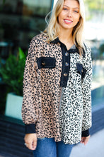 Load image into Gallery viewer, Fun Days Ahead Camel Leopard Color Block Button Down Pullover