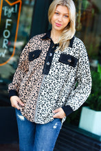 Load image into Gallery viewer, Fun Days Ahead Camel Leopard Color Block Button Down Pullover
