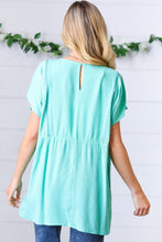 Load image into Gallery viewer, Mint Boho Embroidered Dolman Top