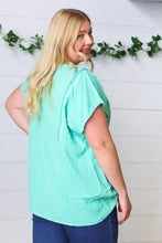 Load image into Gallery viewer, Mint Boho Embroidered Dolman Top