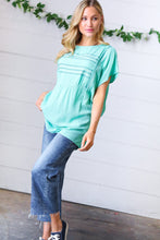 Load image into Gallery viewer, Mint Boho Embroidered Dolman Top