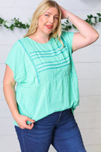 Load image into Gallery viewer, Mint Boho Embroidered Dolman Top