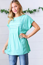 Load image into Gallery viewer, Mint Boho Embroidered Dolman Top