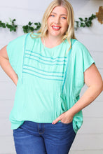 Load image into Gallery viewer, Mint Boho Embroidered Dolman Top