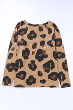 Load image into Gallery viewer, Top Brown Leopard Print Long Sleeve Top
