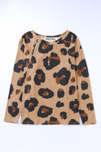 Load image into Gallery viewer, Top Brown Leopard Print Long Sleeve Top
