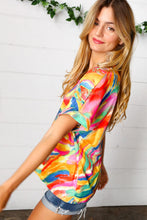 Load image into Gallery viewer, Watercolor Paint Strokes V Neck Top