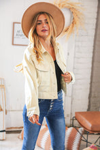 Load image into Gallery viewer, Taupe Cotton Twill Drop Shoulder Button Jacket