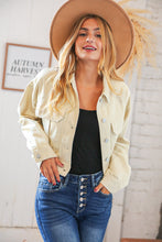 Load image into Gallery viewer, Taupe Cotton Twill Drop Shoulder Button Jacket