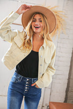 Load image into Gallery viewer, Taupe Cotton Twill Drop Shoulder Button Jacket