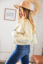 Load image into Gallery viewer, Taupe Cotton Twill Drop Shoulder Button Jacket