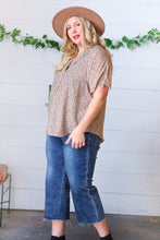 Load image into Gallery viewer, Cheetah Animal Print Collared V Neck Woven Dolman Top