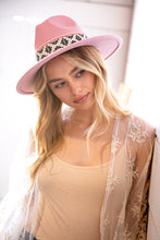 Load image into Gallery viewer, Weekend Vibes Blush Ribbon Fedora Hat