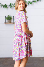 Load image into Gallery viewer, Lilac &amp; Rose Floral Babydoll Fit and Flare Dress