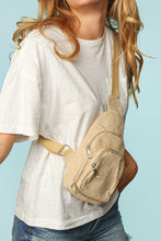 Load image into Gallery viewer, Apparel &amp; Accessories One Size Fits All Sand Corduroy Sling Crossbody Bag