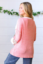 Load image into Gallery viewer, Coral &amp; Leopard Two-Tone Color Block Top