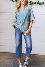 Load image into Gallery viewer, Dark Blue Raw Hem Cropped Denim Jeans