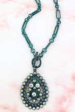 Load image into Gallery viewer, Jewelry Crystal Teardrop Toggle Necklace