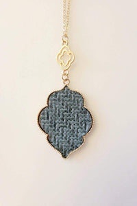 Jewelry Rattan Woven Pendant Necklace