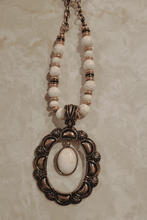 Load image into Gallery viewer, Jewelry White Tierra Verde Coppertone Necklace and Earring Set