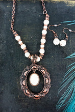 Load image into Gallery viewer, Jewelry White Tierra Verde Coppertone Necklace and Earring Set