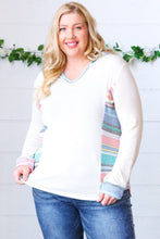 Load image into Gallery viewer, Oatmeal Princess Multicolor Fancy Terry Hoodie