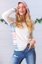 Load image into Gallery viewer, Oatmeal Princess Multicolor Fancy Terry Hoodie
