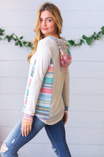 Load image into Gallery viewer, Oatmeal Princess Multicolor Fancy Terry Hoodie