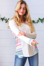 Load image into Gallery viewer, Oatmeal Princess Multicolor Fancy Terry Hoodie