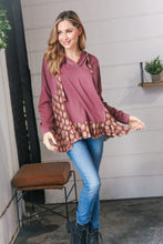 Load image into Gallery viewer, Plum Ethnic Outseam Drawstring Hoodie