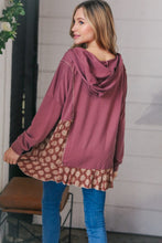 Load image into Gallery viewer, Plum Ethnic Outseam Drawstring Hoodie