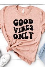 Load image into Gallery viewer, T-Shirt Heather Peach / L Good Vibes Only Graphic Tee