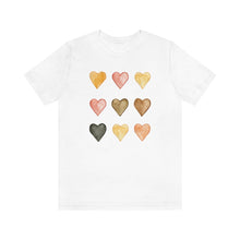 Load image into Gallery viewer, T-Shirt White / L Watercolor Hearts Graphic Tee