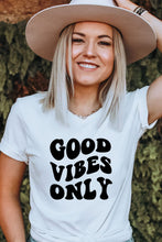 Load image into Gallery viewer, T-Shirt White / S Good Vibes Only Graphic Tee